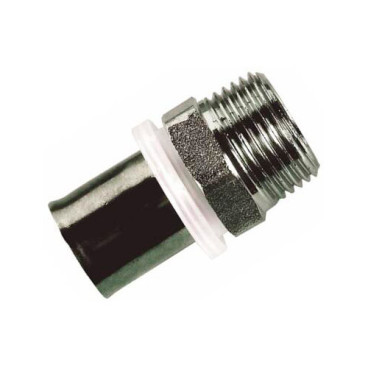 Casquilho Macho 16 mm x 1/2'' cravar multicamada Tuboflux