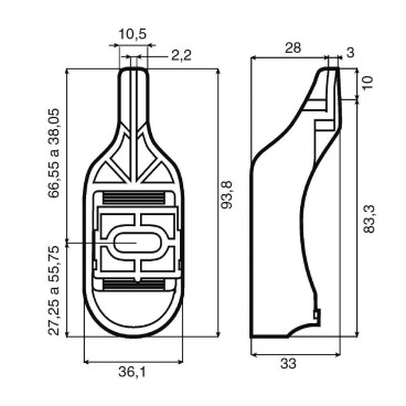 Suporte aparafusar de plástico SPR (MEC,JET,ALIS), Baxi 194006036