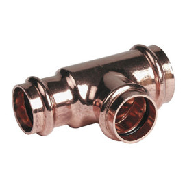 Tê 22 x 15 x 18 mm de prensar para tubo de cobre