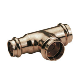 Tê 28 x 15 x 28 mm de prensar para tubo de cobre