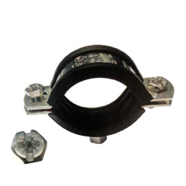 Abraçadeira com borracha M8 aço inox AISI 304 249-255 mm
