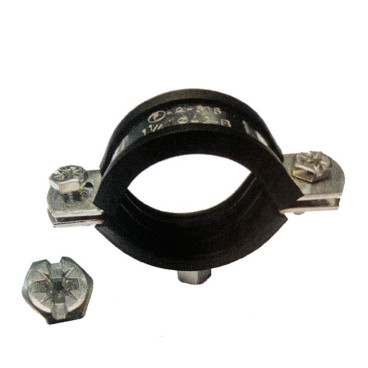 Abraçadeira com borracha M8 aço inox AISI 304 249-255 mm