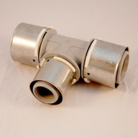 Tê 75 x 40 x 75 mm PPSU multicamada S-Press, Uponor 1032893