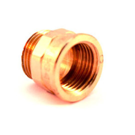 União macho-fêmea de 3/4'' x 1/2'' bronze