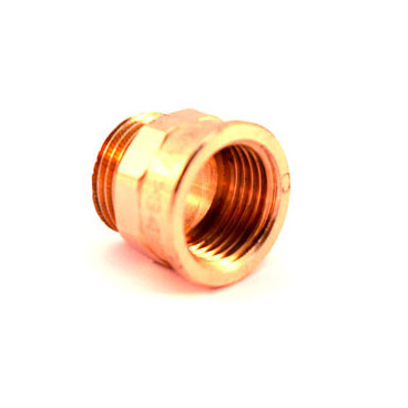 União macho-fêmea de 3/4'' x 1/2'' bronze