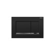 Placa de comando Sigma20 quadrada, dupla descarga, lacado preto mate, easy-to-clean e faixa cromada, Geberit 115.883.14.1