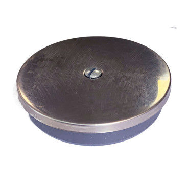 Aro com tampa inox para sifão PVC 90 mm
