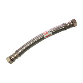 Bicha DN20 fêmea-fêmea 3/4'' x 3/4'' 100 cm malha de aço inox