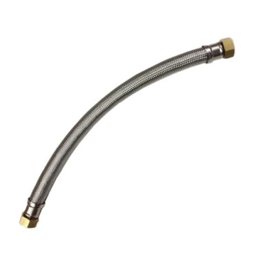 Bicha DN25 fêmea-fêmea 1'' x 1'' 70 cm malha de aço inox