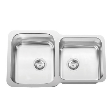 Cuba Duo 90R reversível, aplicação inferior, 755x450 mm polida, com válvula e sifão incluídos, Rodi G17G1FJ50321A0