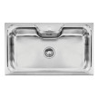 Cuba Big One aba alta, 860x510 mm, polida, com válvula e sifão incluídos, Rodi G1627LH10021AC