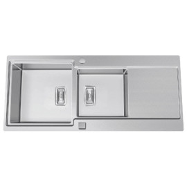 Lava-louça EVO 116, 2 cubas, 1160x500 mm, com válvula e sifão incluídos, Rodi L08O2KO5F343A2