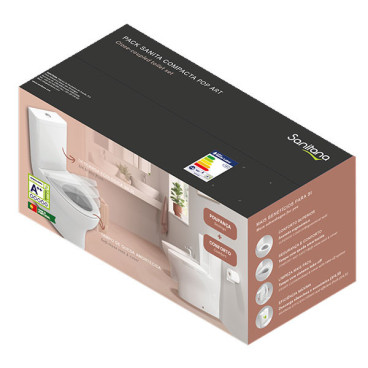 Pack POP ART (sanita+autoclismo+tampo de queda amortecida) branco, Sanitana SP0200182000000