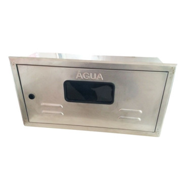 Caixa para contador de água 60 x 40 x 20 cm inox AISI 304