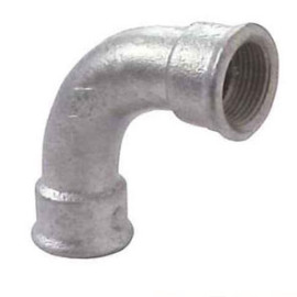 Curva fêmea-fêmea 1/2'' galvanizado