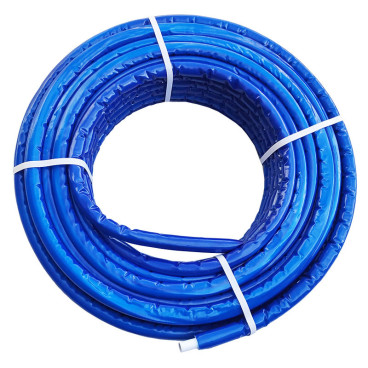 Tubo multicamada 20 x 2,0 mm com isolamento azul (6-7 mm), em rolo, Tuboflux