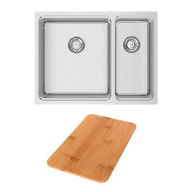 Lava-louça UNA 55, 580x440 mm, polido, com tábua Una, válvula e sifão incluídos, Rodi G18U8EMX0678A0