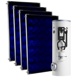 Kit solar forçado Solar Easy PR PEP 500/4 SLIM 200 SCP cobertura plana Baxi 7738174