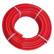 Tubo multicamada 25 x 2,5 mm com isolamento vermelho (10 mm), em rolo, Tuboflux
