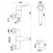 Monocomando de duche com chuveiro Basiq W7, WBASIQ004