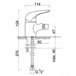 Monocomando de bidé Basiq W7, WBASIQ002