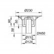 Sifão saída vertical DN50 405128 Dallmer