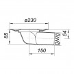 Base para impermeabilização e saída horizontal para terraços DN70 mm Série 10 - 830043 Dallmer