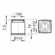 Grelha 10 x 10 cm EN10 510044 Dallmer