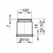 Grelha 10 x 10 cm aro InE10 510013 Dallmer