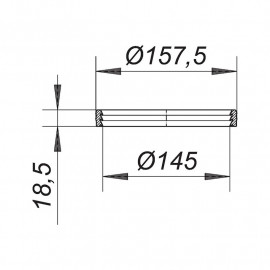 Anel vedante S15, Dallmer 590022