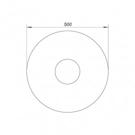 Colar D 500 mm S15 em EPDM, Dallmer 790125