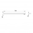 Tampa simples CeraLine 800 mm 520548 Dallmer