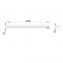 Tampa simples CeraLine 1100 mm, Dallmer 520586