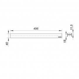 Tampa para decor CeraLine 500 mm, Dallmer 520715