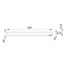 Tampa para decor CeraLine 600 mm, Dallmer 520722