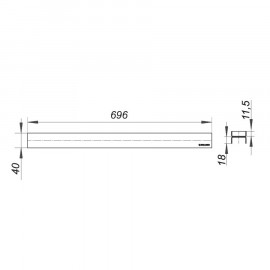 Tampa para decor CeraLine 700 mm, Dallmer 520739