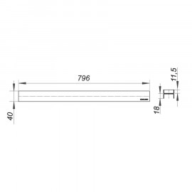 Tampa para decor CeraLine 800 mm, Dallmer 520746