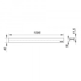 Tampa para decor CeraLine 1100 mm, Dallmer 520784