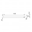 Tampa para decor CeraLine 1200 mm 520777 Dallmer