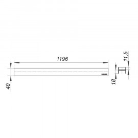 Tampa para decor CeraLine 1200 mm, Dallmer 520777