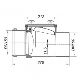 Válvula retenção esgoto 160 mm, Dallmer 661098