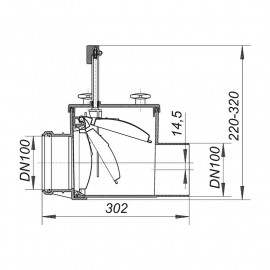 Válvula retenção esgoto com segurança 110 mm, Dallmer 661166