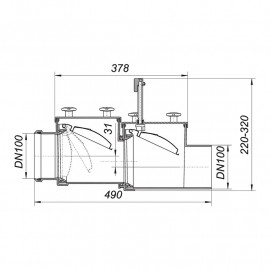 Válvula retenção dupla esgoto 110 mm, Dallmer 661265