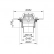 Ralo pinha isolada vertical DN125 mm 621085 Dallmer