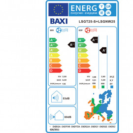 Unidade interior Anori Mural JSGNW25, R32, ar condicionado Baxi 7801393