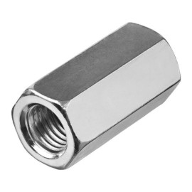 União sextavada zincada M6x10x25