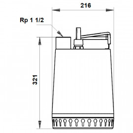 Bomba drenagem Unilift AP 12.40.06.A1 com interruptor de nível, 230 V, Grundfos 96010979