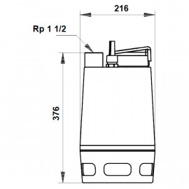 Bomba efluentes Unilift AP 35.40.06.A1 com interruptor de nível, 230 V, Grundfos 96010982