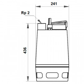 Bomba efluentes Unilift AP 50.50.11.A1 com interruptor de nível, 230 V, Grundfos 96010985