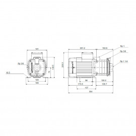 Bomba centrífuga horizontal CM 5-3A (1x230V), Grundfos 92880786